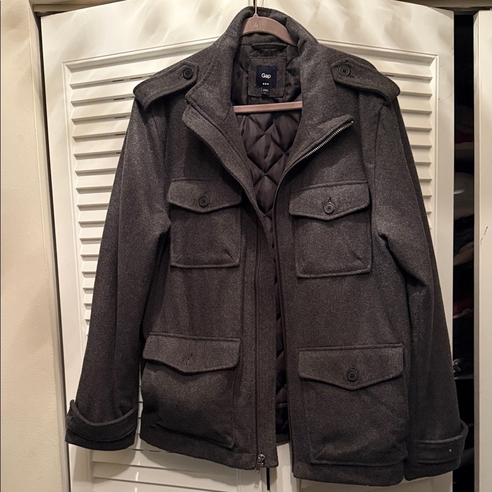 GAP Men's Charcoal Military Jacket